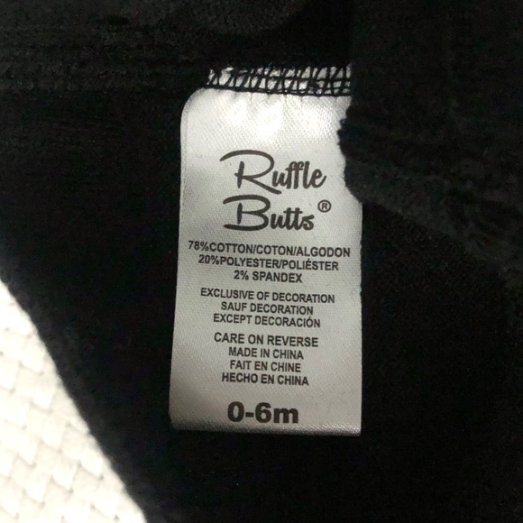 NWOT Black Ruffle Butts Footless Leggings & juDanzy Buffalo Plaid Diaper Cover - Picture 4 of 9